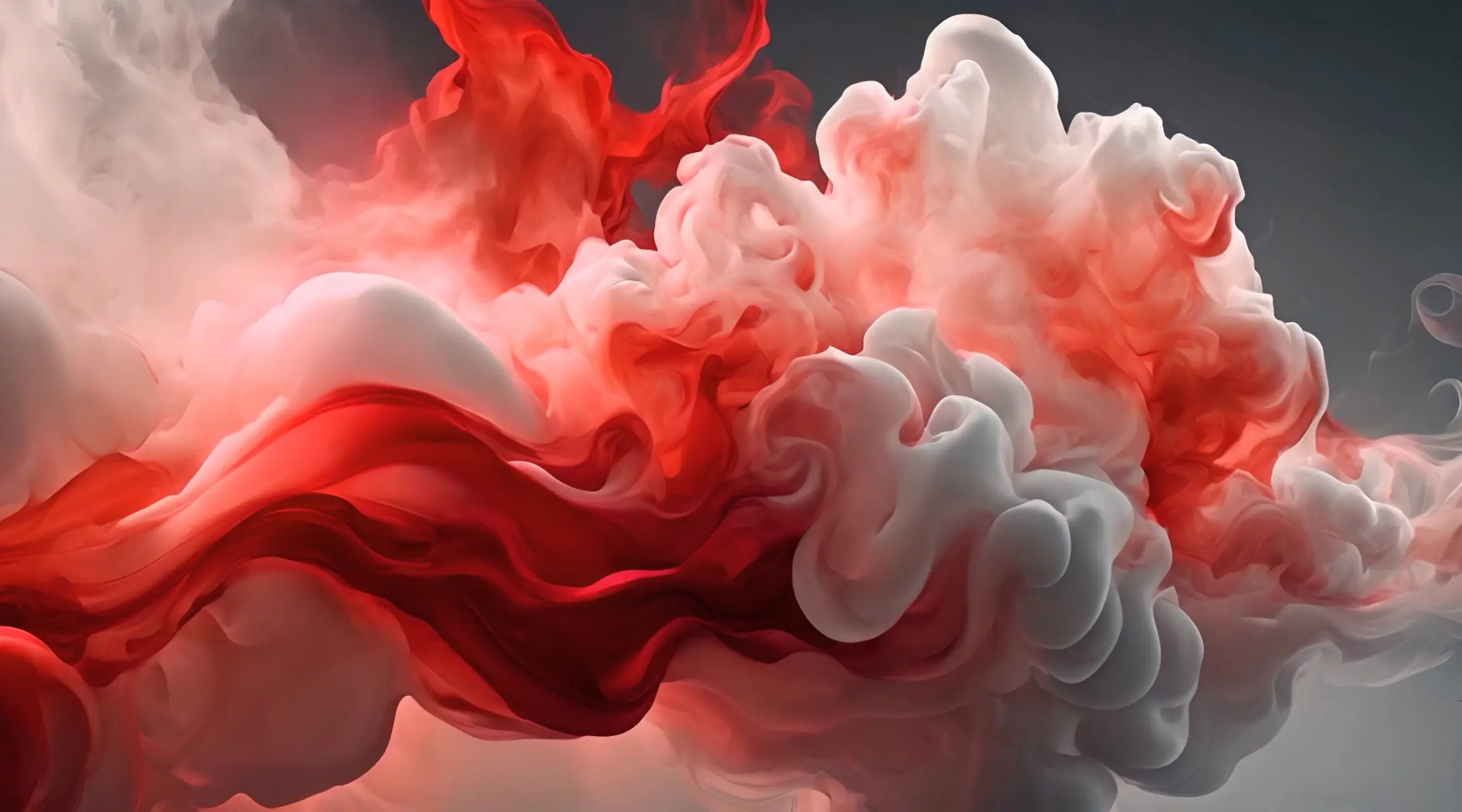 Abstract Smock Waves in Red and White Video Backdrop